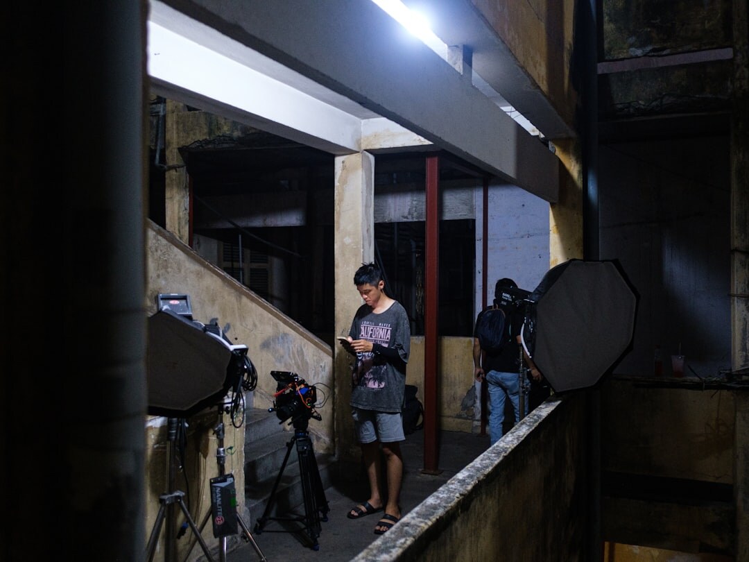 News presenter in broadcast studio delivering final news package
